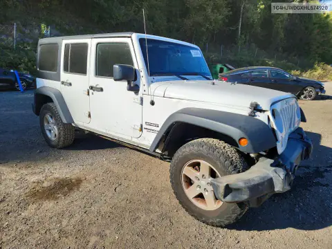 2017 Jeep Wrangler Unlimited Sport VIN 1C4HJWDGXHL574920 фото 4