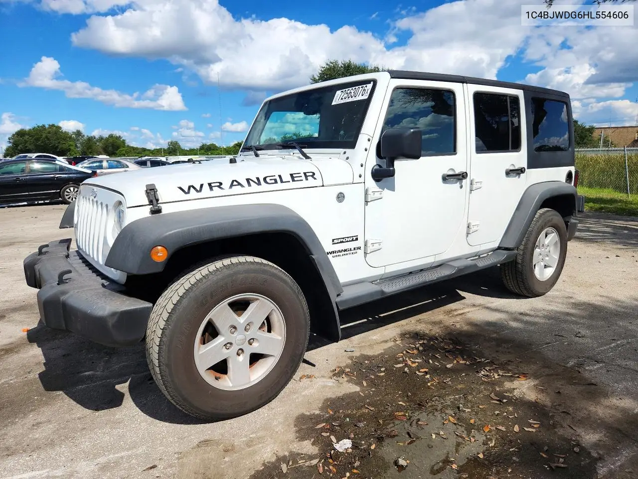 1C4BJWDG6HL554606 Jeep Wrangler 2017 — повреждение Задняя часть, фото до ремонта