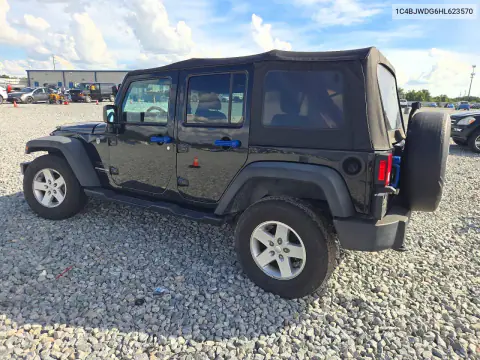 2017 Jeep Wrangler Unlimited Sport VIN 1C4BJWDG6HL623570 фото 2