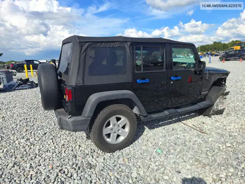2017 Jeep Wrangler Unlimited Sport VIN 1C4BJWDG6HL623570 фото 3