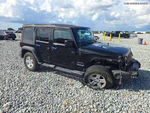 2017 Jeep Wrangler Unlimited Sport VIN 1C4BJWDG6HL623570 фото 4