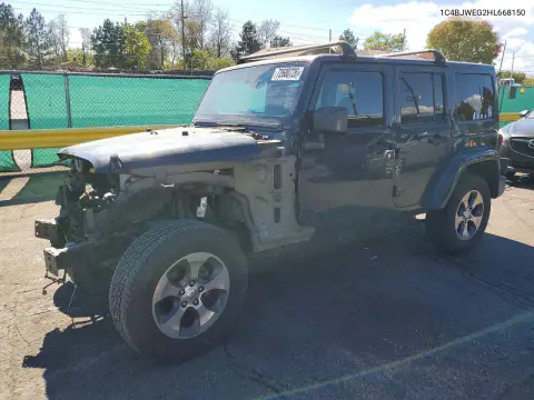 1C4BJWEG2HL668150 — 2017 Jeep Wrangler, Передняя часть, фото до ремонта