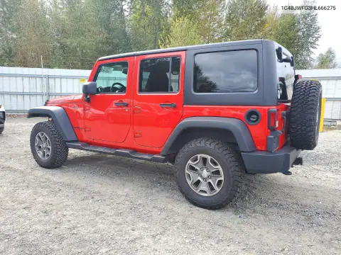 1C4BJWFG3HL666275 — 2017 Jeep Wrangler, фото 2 с аукциона Copart, Передняя часть