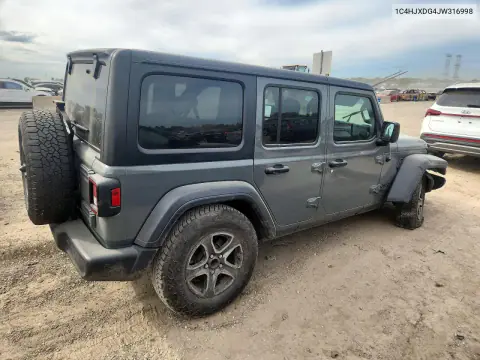 2018 Jeep Wrangler Unlimited Sport VIN 1C4HJXDG4JW316998 фото 3