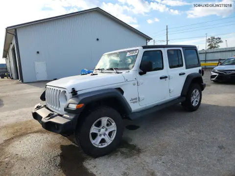 1C4HJXDGXJW273218 — 2018 Jeep Wrangler, Передняя часть, фото до ремонта