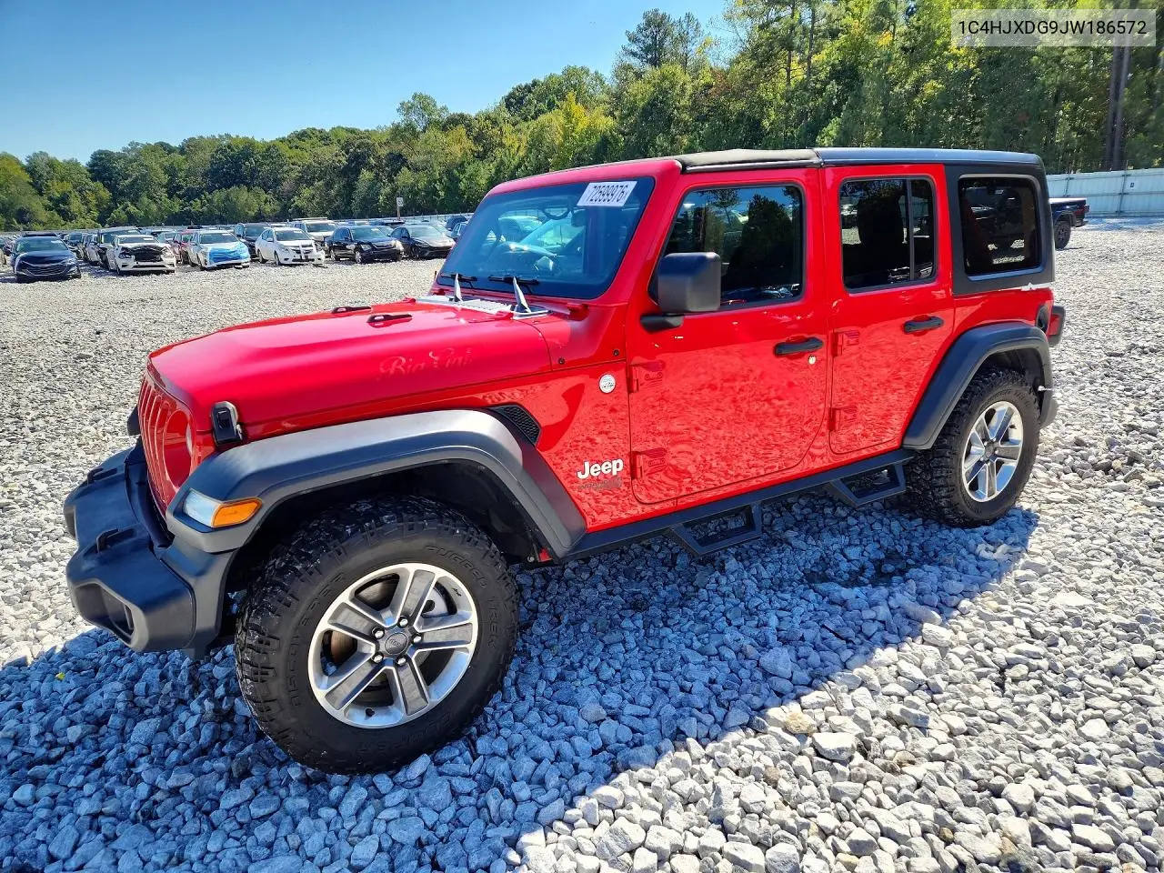 2018 Jeep Wrangler Unlimited Sport VIN 1C4HJXDG9JW186572 фото 1
