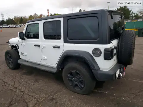 2018 Jeep Wrangler Unlimited Sport VIN 1C4HJXDG3JW320699 фото 2