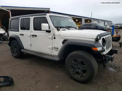 2018 Jeep Wrangler Unlimited Sport VIN 1C4HJXDG3JW320699 фото 4
