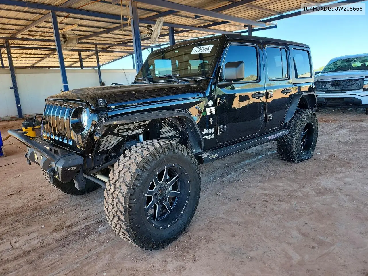 1C4HJXDG9JW208568 Jeep Wrangler 2018 — повреждение Задняя часть, фото до ремонта