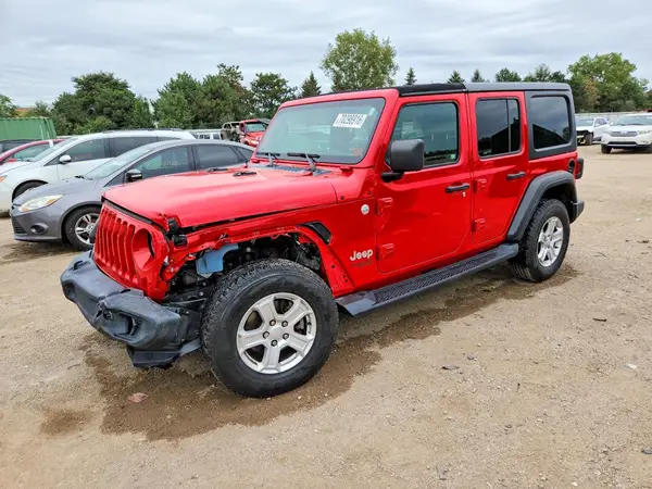 1C4HJXDG4KW681800 — 2019 Jeep Wrangler, Передняя часть (Front End), фото до ремонта