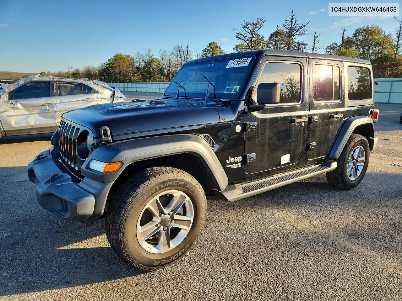 1C4HJXDGXKW646453 Jeep Wrangler 2019 — повреждение Подтопление, фото до ремонта