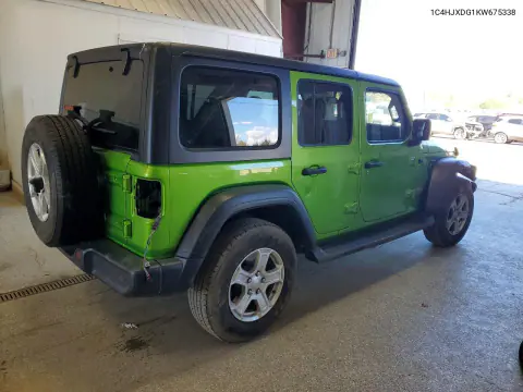 2019 Jeep Wrangler Unlimited Sport VIN 1C4HJXDG1KW675338 фото 3