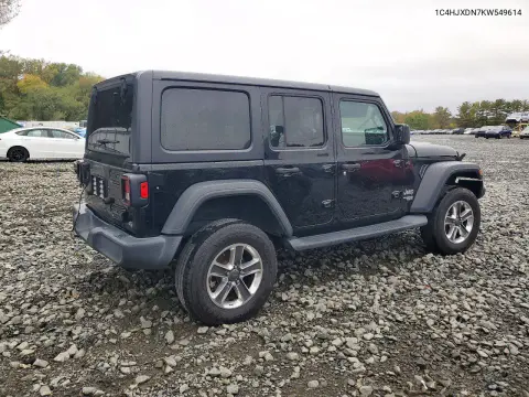 2019 Jeep Wrangler Unlimited Sport VIN 1C4HJXDN7KW549614 фото 3