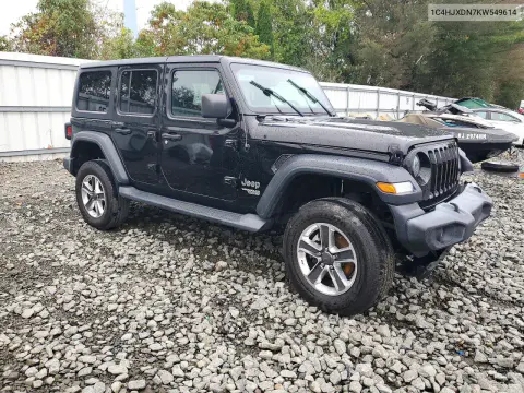 2019 Jeep Wrangler Unlimited Sport VIN 1C4HJXDN7KW549614 фото 4