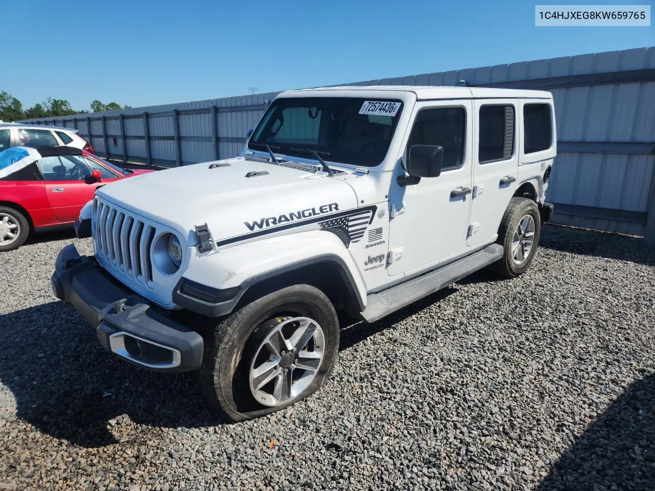 2019 Jeep Wrangler Unlimited Sahara VIN 1C4HJXEG8KW659765 фото 1