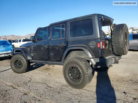 1C4HJXEN1KW501945 — 2019 Jeep Wrangler, фото 2 с аукциона Copart, Переворот