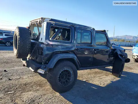 1C4HJXEN1KW501945 — 2019 Jeep Wrangler, фото 3 с аукциона Copart, Переворот