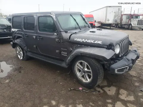 2020 Jeep Wrangler Unlimited Sahara VIN 1C4HJXEN9LW214936 фото 4