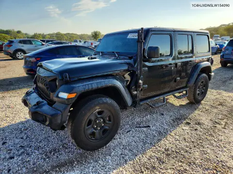 1C4HJXDN5LW154090 — 2020 Jeep Wrangler, Передняя часть, фото до ремонта