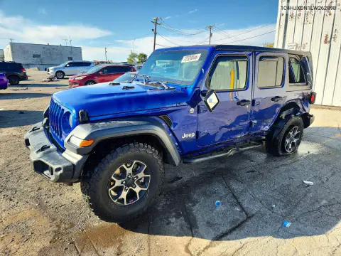 1C4HJXDN1LW262898 — 2020 Jeep Wrangler, Задняя часть, фото до ремонта