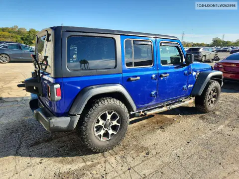2020 Jeep Wrangler Unlimited Sport VIN 1C4HJXDN1LW262898 фото 3