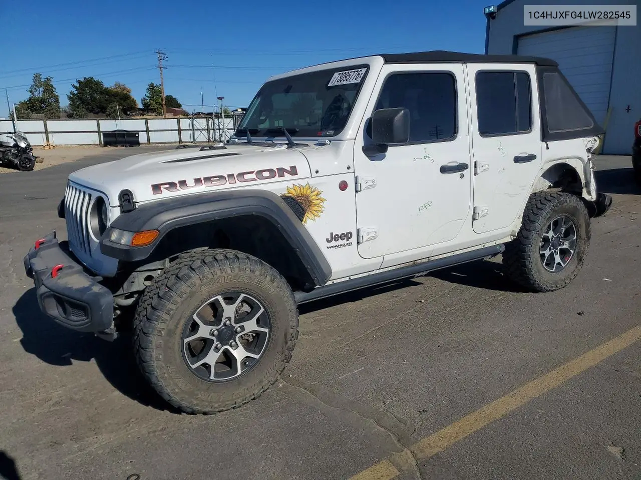 1C4HJXFG4LW282545 Jeep Wrangler 2020 — повреждение Задняя часть, фото до ремонта