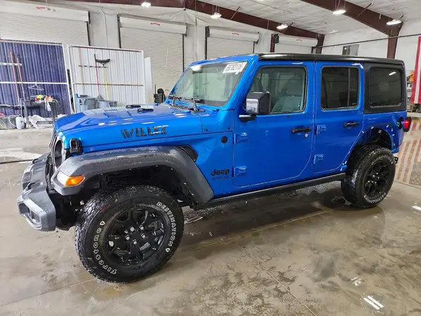 1C4HJXDM2MW696076 — 2021 Jeep Wrangler, Задняя часть (Rear End), фото до ремонта
