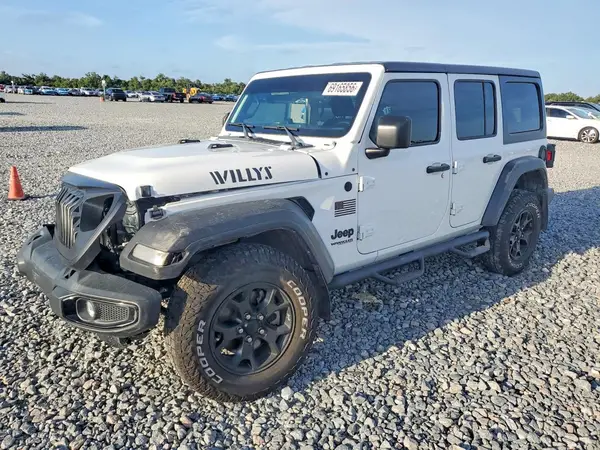 1C4HJXDG7MW631623 — 2021 Jeep Wrangler, Передняя часть (Front End), фото до ремонта