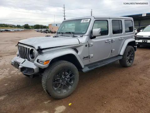 1C4HJXEG7MW585905 — 2021 Jeep Wrangler, Передняя часть, фото до ремонта