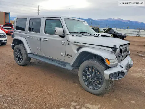 2021 Jeep Wrangler Unlimited Sahara VIN 1C4HJXEG7MW585905 фото 4