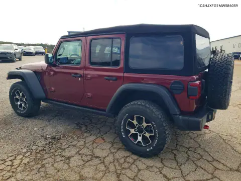 1C4HJXFG1MW586059 — 2021 Jeep Wrangler, фото 2 с аукциона Copart, Передняя часть