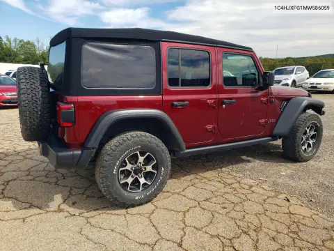 1C4HJXFG1MW586059 — 2021 Jeep Wrangler, фото 3 с аукциона Copart, Передняя часть