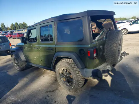 2021 Jeep Wrangler Unlimited Sport VIN 1C4HJXDG6MW501543 фото 2