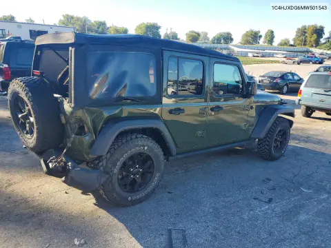 2021 Jeep Wrangler Unlimited Sport VIN 1C4HJXDG6MW501543 фото 3