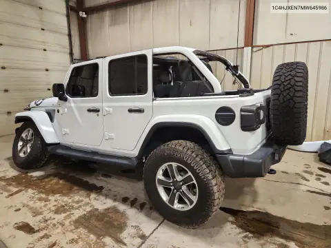 2021 Jeep Wrangler Unlimited Sahara VIN 1C4HJXEN7MW645986 фото 2