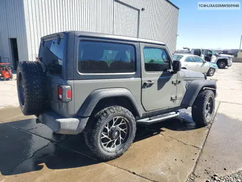 2021 Jeep Wrangler Sport VIN 1C4HJXAG3MW569948 фото 3