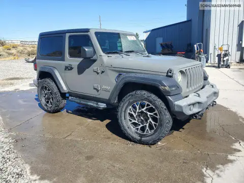 2021 Jeep Wrangler Sport VIN 1C4HJXAG3MW569948 фото 4