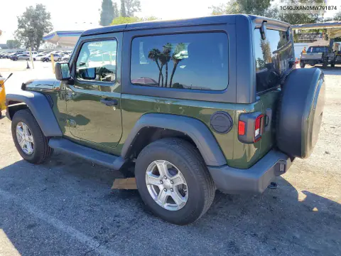2021 Jeep Wrangler Sport VIN 1C4GJXAN0MW791874 фото 2