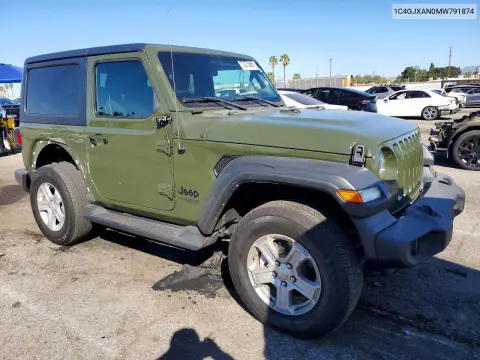 2021 Jeep Wrangler Sport VIN 1C4GJXAN0MW791874 фото 4