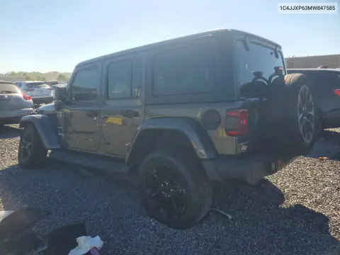 2021 Jeep Wrangler Unlimited Sahara 4Xe VIN 1C4JJXP63MW847585 фото 2