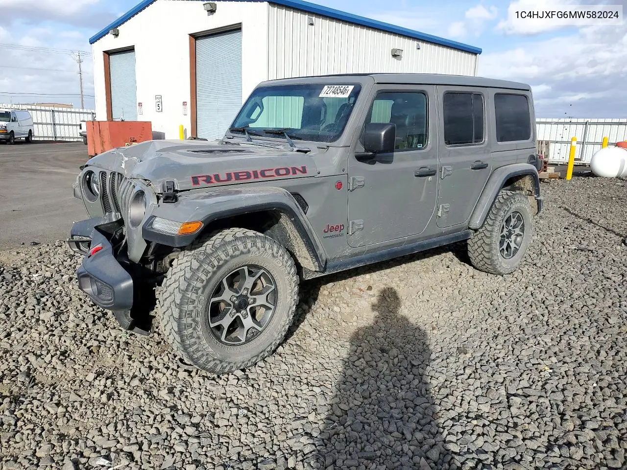 2021 Jeep Wrangler Unlimited Rubicon VIN 1C4HJXFG6MW582024 фото 1