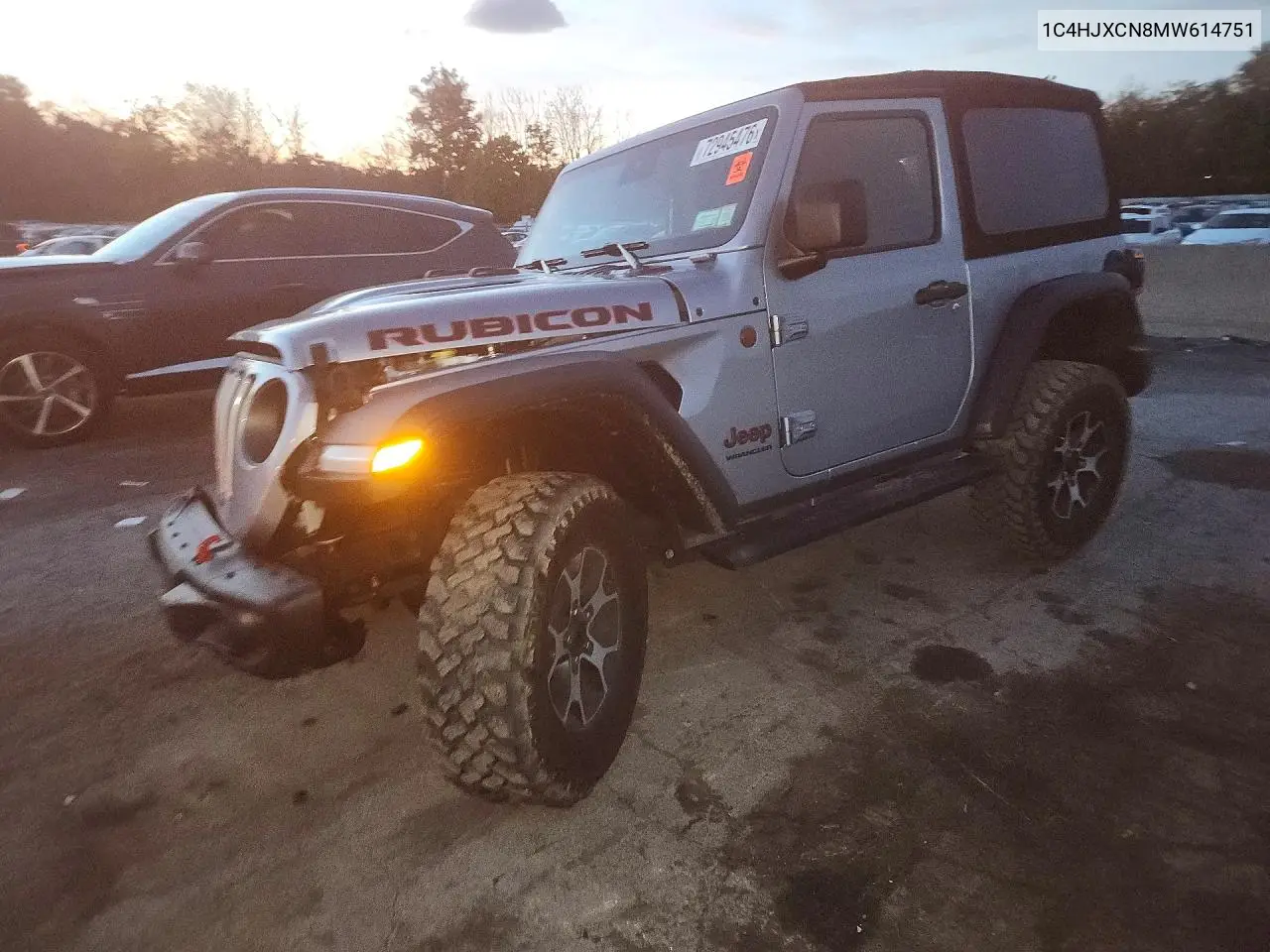 1C4HJXCN8MW614751 Jeep Wrangler 2021 — повреждение Передняя часть, фото до ремонта