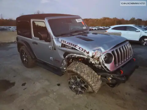 1C4HJXCN8MW614751 — 2021 Jeep Wrangler, фото 4 с аукциона Copart, Передняя часть