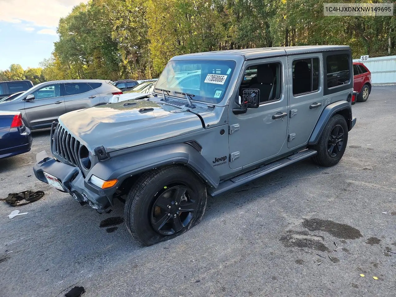 2022 Jeep Wrangler Unlimited Sport VIN 1C4HJXDNXNW149695 фото 1