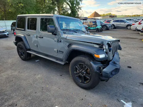 2022 Jeep Wrangler Unlimited Sport VIN 1C4HJXDNXNW149695 фото 4