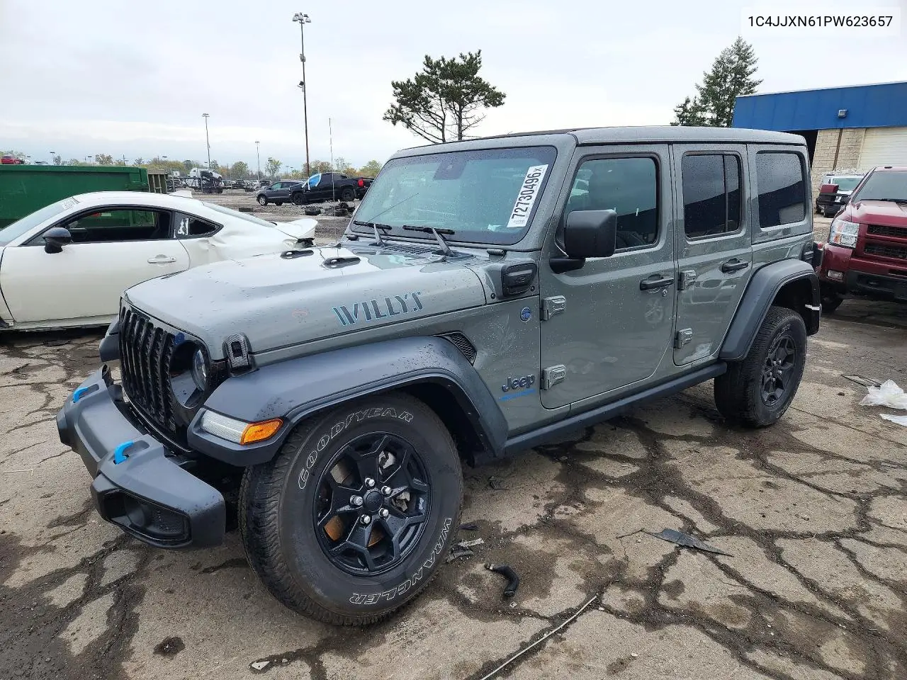 1C4JJXN61PW623657 Jeep Wrangler 2023 — повреждение Передняя часть, фото до ремонта