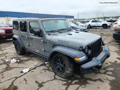 1C4JJXN61PW623657 — 2023 Jeep Wrangler, фото 4 с аукциона Copart, Передняя часть