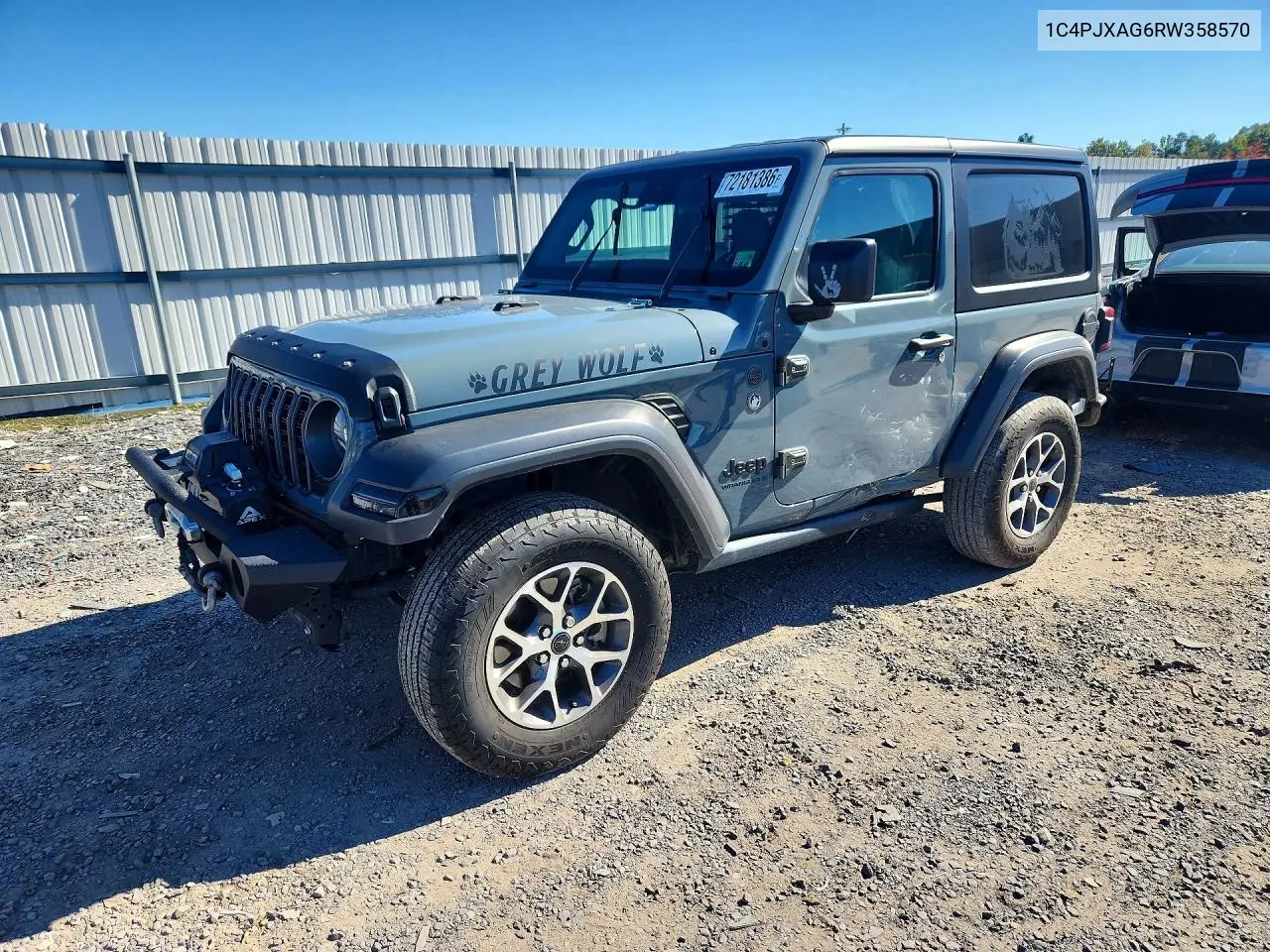 2024 Jeep Wrangler Sport VIN 1C4PJXAG6RW358570 фото 1