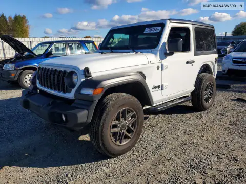 1C4PJXAN4SW590119 — 2025 Jeep Wrangler, Задняя часть, фото до ремонта
