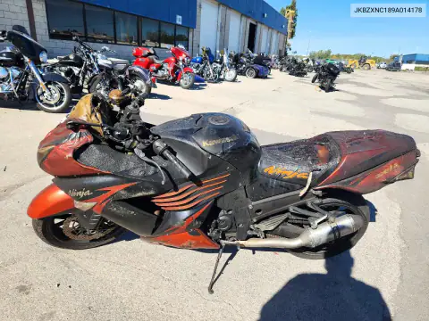 JKBZXNC189A014178 — 2009 Kawasaki Zx, фото 3 с аукциона Copart, Пожар